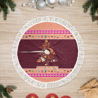 Christmas Cookie Tree Skirt with Gingerbread Tree Candy Ornaments and Sweet Treat Pattern - Wonder Print Shop