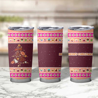 Christmas Cookie Tumbler Cup with Gingerbread Tree Candy Ornaments and Sweet Treat Pattern - Wonder Print Shop