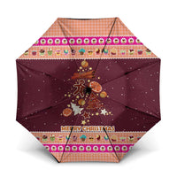 Christmas Cookie Umbrella with Gingerbread Tree Candy Ornaments and Sweet Treat Pattern - Wonder Print Shop