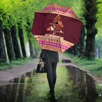 Christmas Cookie Umbrella with Gingerbread Tree Candy Ornaments and Sweet Treat Pattern - Wonder Print Shop