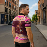 Christmas Cookie Zipper Polo Shirt with Gingerbread Tree Candy Ornaments and Sweet Treat Pattern - Wonder Print Shop