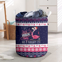 Flamingo I Am The Reason Santa Has A Naughty Christmas Laundry Basket Xmas Holiday Patterns - Wonder Print Shop