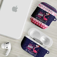 Flamingo I Am The Reason Santa Has A Naughty Christmas AirPods Case Xmas Holiday Patterns - Wonder Print Shop