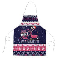 Flamingo I Am The Reason Santa Has A Naughty Christmas Apron Xmas Holiday Patterns - Wonder Print Shop
