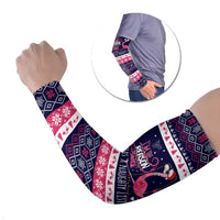 Flamingo I Am The Reason Santa Has A Naughty Christmas Arm Sleeves Xmas Holiday Patterns - Wonder Print Shop