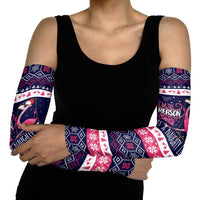 Flamingo I Am The Reason Santa Has A Naughty Christmas Arm Sleeves Xmas Holiday Patterns - Wonder Print Shop