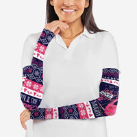 Flamingo I Am The Reason Santa Has A Naughty Christmas Arm Sleeves Xmas Holiday Patterns - Wonder Print Shop