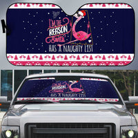 Flamingo I Am The Reason Santa Has A Naughty Christmas Auto Sun Shade Xmas Holiday Patterns - Wonder Print Shop