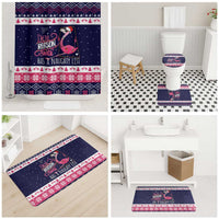 Flamingo I Am The Reason Santa Has A Naughty Christmas Bathroom Set Xmas Holiday Patterns - Wonder Print Shop