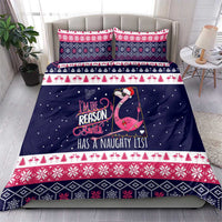 Flamingo I Am The Reason Santa Has A Naughty Christmas Bedding Set Xmas Holiday Patterns - Wonder Print Shop