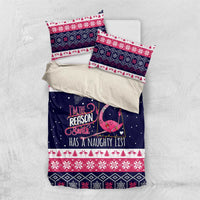 Flamingo I Am The Reason Santa Has A Naughty Christmas Bedding Set Xmas Holiday Patterns - Wonder Print Shop