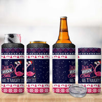 Flamingo I Am The Reason Santa Has A Naughty Christmas 4 in 1 Can Cooler Tumbler Xmas Holiday Patterns - Wonder Print Shop