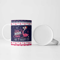 Flamingo I Am The Reason Santa Has A Naughty Christmas Ceramic Mug Xmas Holiday Patterns - Wonder Print Shop