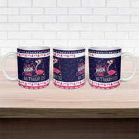 Flamingo I Am The Reason Santa Has A Naughty Christmas Ceramic Mug Xmas Holiday Patterns - Wonder Print Shop