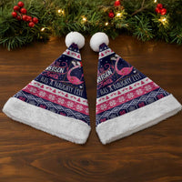 Flamingo I Am The Reason Santa Has A Naughty Christmas Santa Hat Xmas Holiday Patterns - Wonder Print Shop
