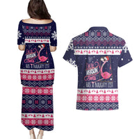 Flamingo I Am The Reason Santa Has A Naughty Christmas Couples Matching Puletasi and Hawaiian Shirt Xmas Holiday Patterns - Wonder Print Shop