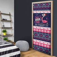 Flamingo I Am The Reason Santa Has A Naughty Christmas Door Cover Xmas Holiday Patterns - Wonder Print Shop