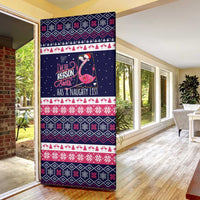 Flamingo I Am The Reason Santa Has A Naughty Christmas Door Cover Xmas Holiday Patterns - Wonder Print Shop
