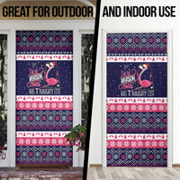Flamingo I Am The Reason Santa Has A Naughty Christmas Door Cover Xmas Holiday Patterns - Wonder Print Shop