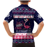 Flamingo I Am The Reason Santa Has A Naughty Christmas Family Matching Mermaid Dress and Hawaiian Shirt Xmas Holiday Patterns - Wonder Print Shop