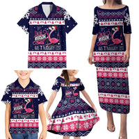 Flamingo I Am The Reason Santa Has A Naughty Christmas Family Matching Puletasi and Hawaiian Shirt Xmas Holiday Patterns - Wonder Print Shop
