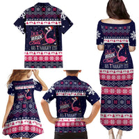Flamingo I Am The Reason Santa Has A Naughty Christmas Family Matching Puletasi and Hawaiian Shirt Xmas Holiday Patterns - Wonder Print Shop