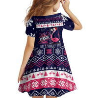 Flamingo I Am The Reason Santa Has A Naughty Christmas Family Matching Short Sleeve Bodycon Dress and Hawaiian Shirt Xmas Holiday Patterns - Wonder Print Shop