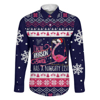 Flamingo I Am The Reason Santa Has A Naughty Christmas Family Matching Short Sleeve Bodycon Dress and Hawaiian Shirt Xmas Holiday Patterns - Wonder Print Shop