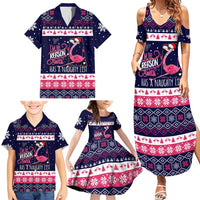 Flamingo I Am The Reason Santa Has A Naughty Christmas Family Matching Summer Maxi Dress and Hawaiian Shirt Xmas Holiday Patterns - Wonder Print Shop