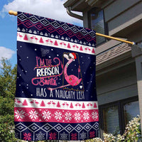 Flamingo I Am The Reason Santa Has A Naughty Christmas Garden Flag Xmas Holiday Patterns - Wonder Print Shop
