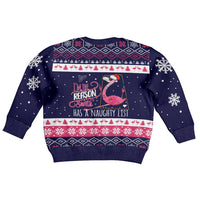 Flamingo I Am The Reason Santa Has A Naughty Christmas Kid Ugly Christmas Sweater Xmas Holiday Patterns - Wonder Print Shop