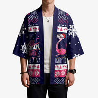 Flamingo I Am The Reason Santa Has A Naughty Christmas Kimono Xmas Holiday Patterns - Wonder Print Shop