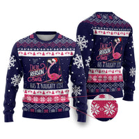 Flamingo I Am The Reason Santa Has A Naughty Christmas Ugly Christmas Sweater Xmas Holiday Patterns - Wonder Print Shop