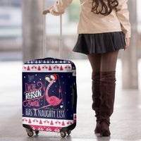 Flamingo I Am The Reason Santa Has A Naughty Christmas Luggage Cover Xmas Holiday Patterns - Wonder Print Shop