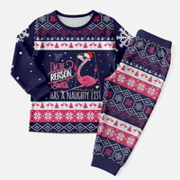 Flamingo I Am The Reason Santa Has A Naughty Christmas Pajama Set Xmas Holiday Patterns - Wonder Print Shop