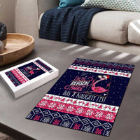 Flamingo I Am The Reason Santa Has A Naughty Christmas Puzzle Xmas Holiday Patterns - Wonder Print Shop