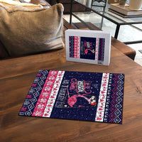 Flamingo I Am The Reason Santa Has A Naughty Christmas Puzzle Xmas Holiday Patterns - Wonder Print Shop