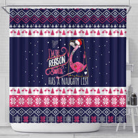 Flamingo I Am The Reason Santa Has A Naughty Christmas Shower Curtain Xmas Holiday Patterns - Wonder Print Shop