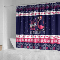 Flamingo I Am The Reason Santa Has A Naughty Christmas Shower Curtain Xmas Holiday Patterns - Wonder Print Shop