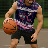 Flamingo I Am The Reason Santa Has A Naughty Christmas Sleeveless Hoodie Xmas Holiday Patterns - Wonder Print Shop