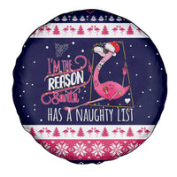 Flamingo I Am The Reason Santa Has A Naughty Christmas Spare Tire Cover Xmas Holiday Patterns - Wonder Print Shop
