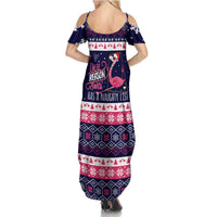 Flamingo I Am The Reason Santa Has A Naughty Christmas Summer Maxi Dress Xmas Holiday Patterns - Wonder Print Shop