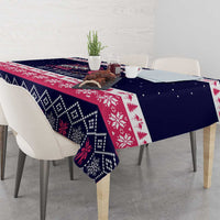 Flamingo I Am The Reason Santa Has A Naughty Christmas Tablecloth Xmas Holiday Patterns - Wonder Print Shop