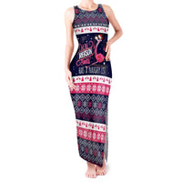 Flamingo I Am The Reason Santa Has A Naughty Christmas Tank Maxi Dress Xmas Holiday Patterns - Wonder Print Shop