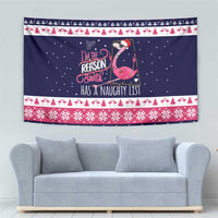 Flamingo I Am The Reason Santa Has A Naughty Christmas Tapestry Xmas Holiday Patterns - Wonder Print Shop
