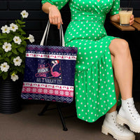 Flamingo I Am The Reason Santa Has A Naughty Christmas Tote Bag Xmas Holiday Patterns - Wonder Print Shop