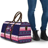 Flamingo I Am The Reason Santa Has A Naughty Christmas Travel Bag Xmas Holiday Patterns - Wonder Print Shop