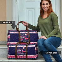 Flamingo I Am The Reason Santa Has A Naughty Christmas Travel Bag Xmas Holiday Patterns - Wonder Print Shop