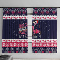 Flamingo I Am The Reason Santa Has A Naughty Christmas Window Curtain Xmas Holiday Patterns - Wonder Print Shop