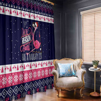Flamingo I Am The Reason Santa Has A Naughty Christmas Window Curtain Xmas Holiday Patterns - Wonder Print Shop